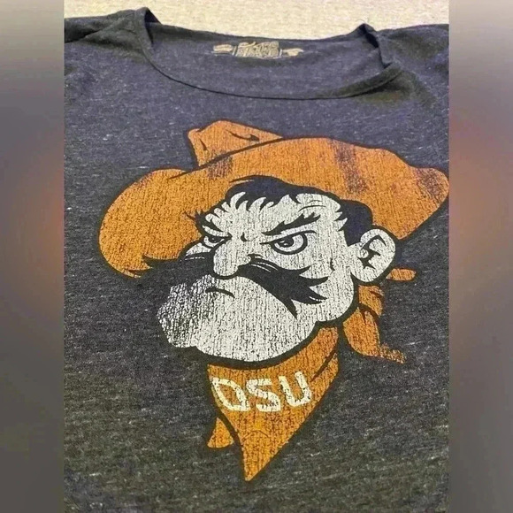 Oklahoma State Cowboys Retro Brand Women 3/4 Sleeve T Shirt  Size Xsmall - Picture 3 of 6